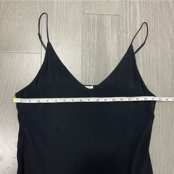 ARITZIA Wilfred Free Vivienne Dress Black L Minimalist Slip Mini Spaghetti Strap - Picture 10 of 11
